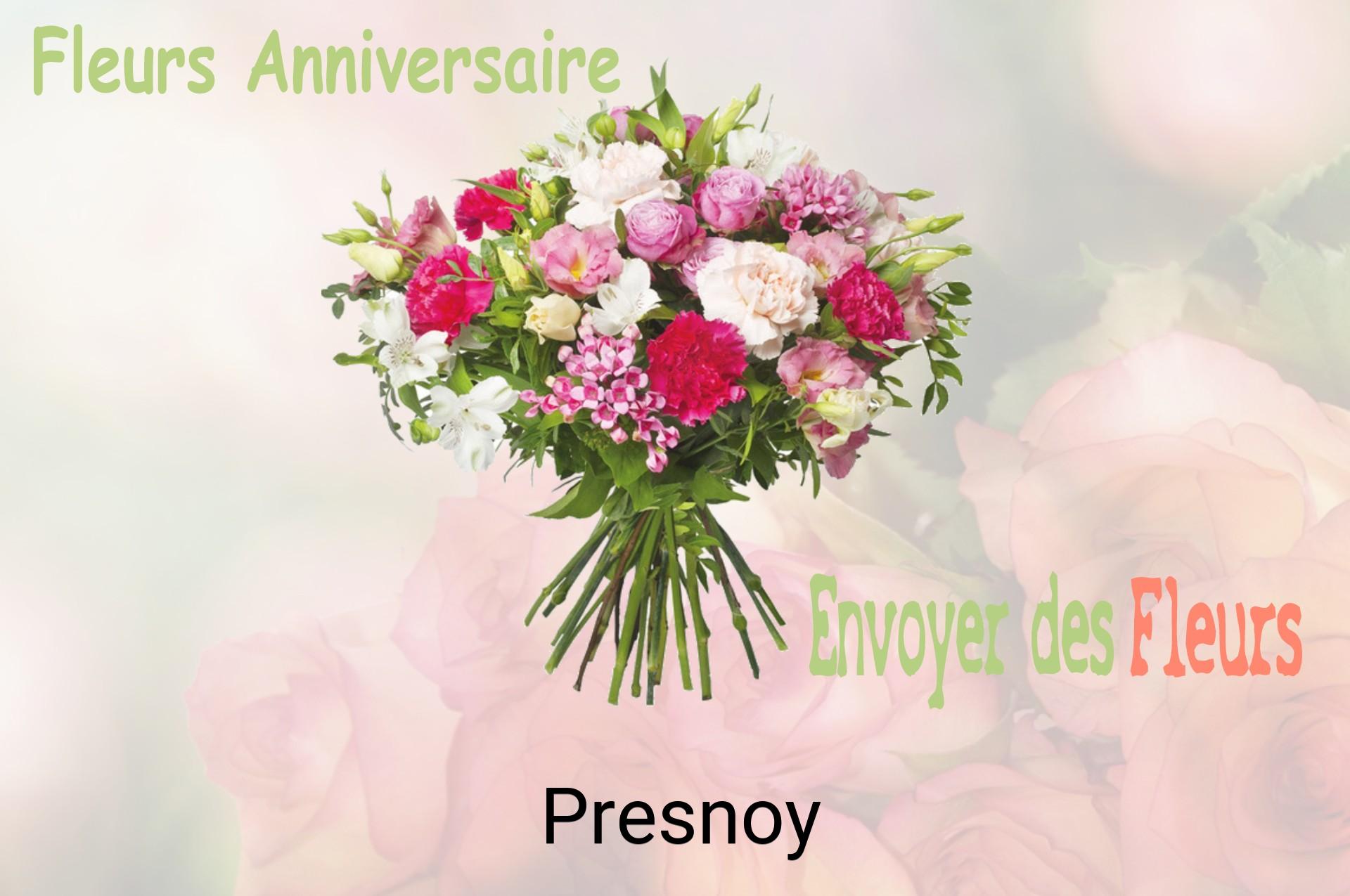 Bouquet de fleurs d’anniversaire livré à Presnoy