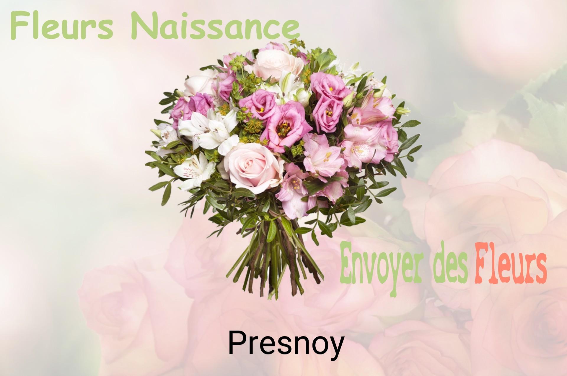 Bouquet de fleurs de naissance livré à Presnoy